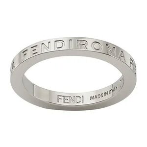 Fendi Roma Silver Metallic Engraved Band